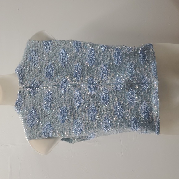 Copy VTG 60s Beaded Sequin  Wool Knit Party Eve Zipper Back SEXY Flapper Gatzby - Picture 8 of 11